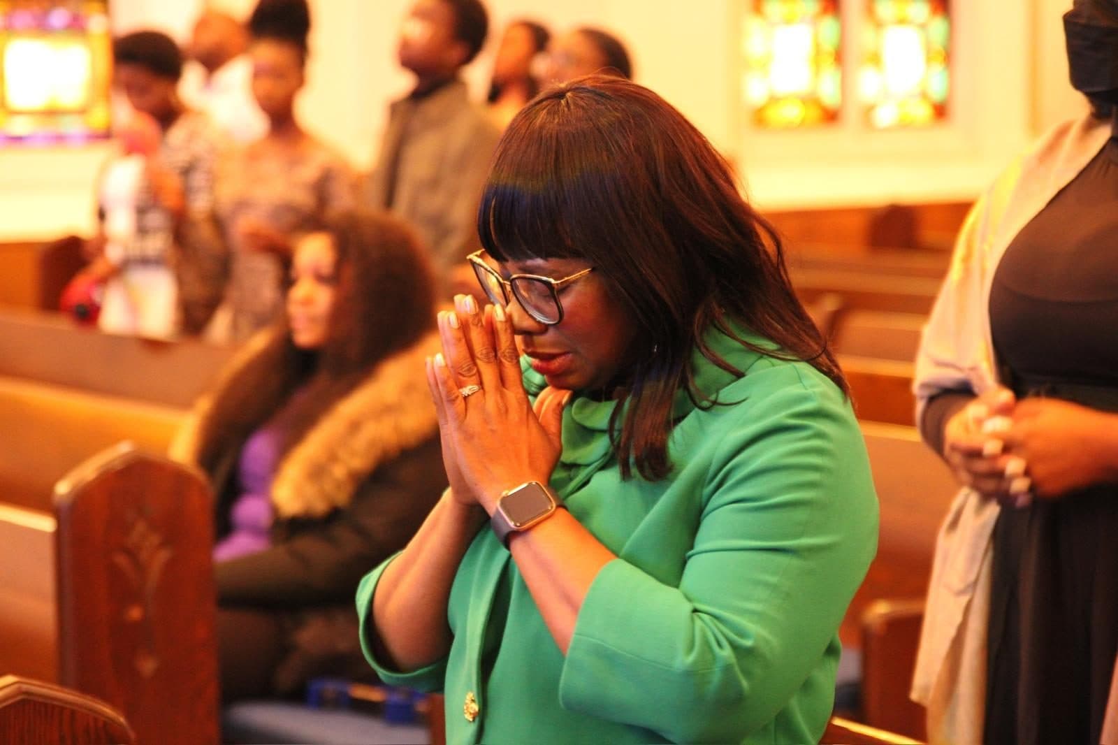 Praying in the pews