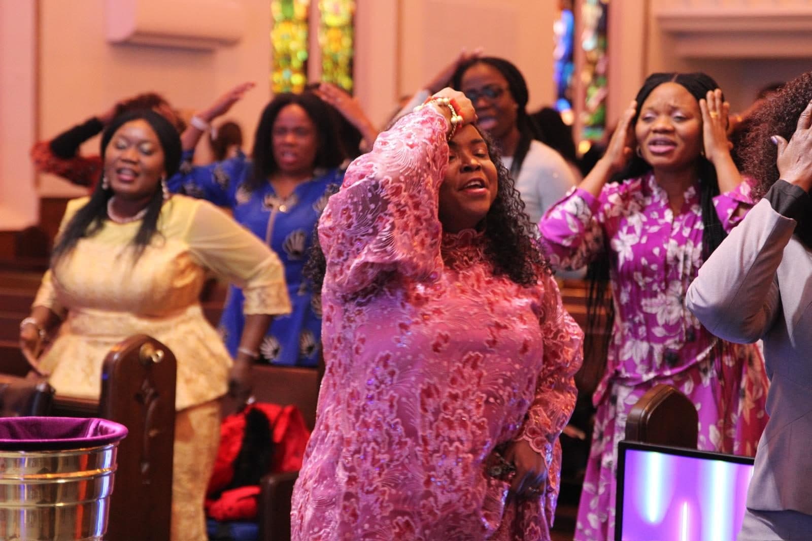 Congregation in worship